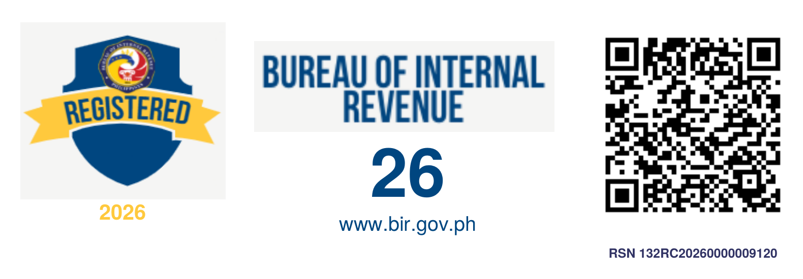 BIR Registered 2026, RSN 132RC20260000009120